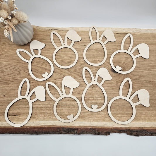 8 Anhänger für Ostern, Schlappohren - Laserdatei