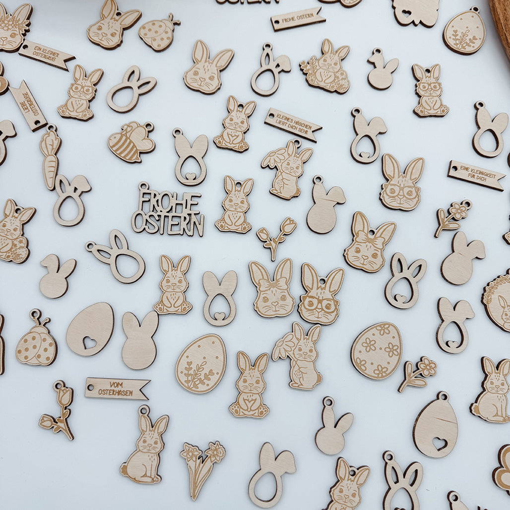 86 Streudeko- und Osteranhänger, Geschenkidee Ostern - Laserdatei