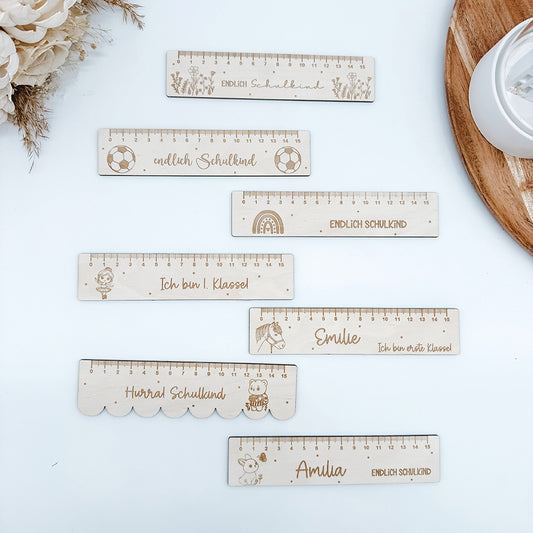 XXL Paket Lineale, 15 und 20cm, Geschenkidee Einschulung - Laserdatei