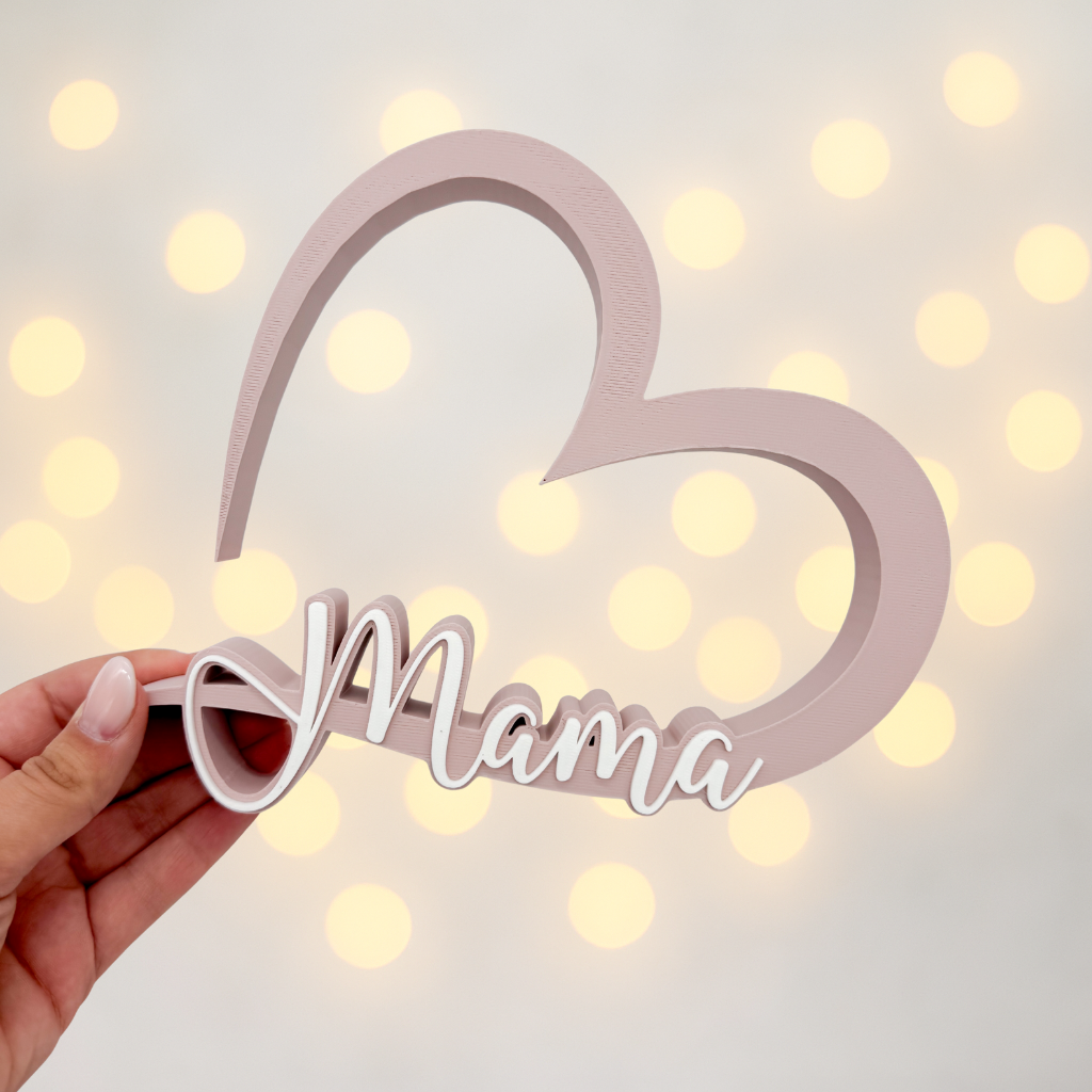 Mama mit Herz - 3D Druckdatei