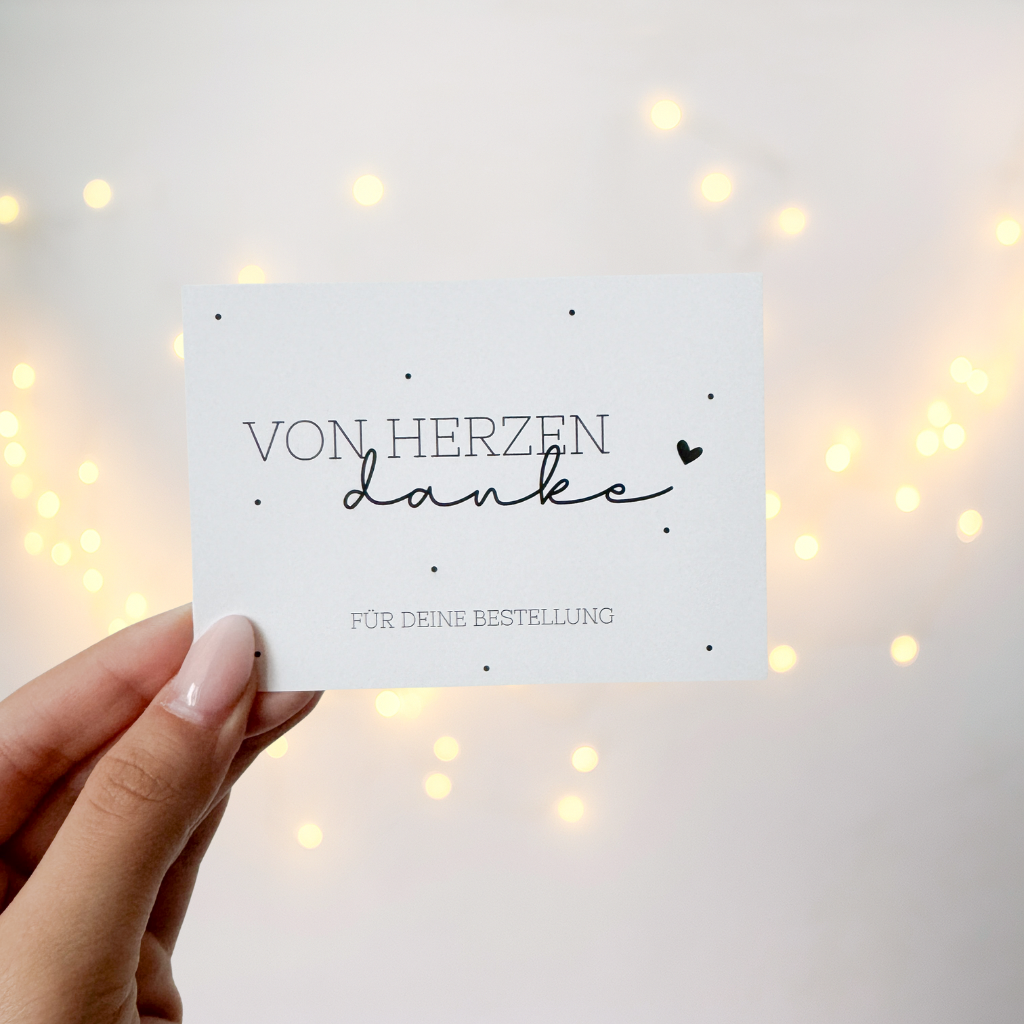 Dankeskarten A7 - 50 Stück