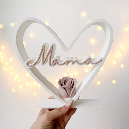 Herzaufsteller Mama - 3D Druckdatei