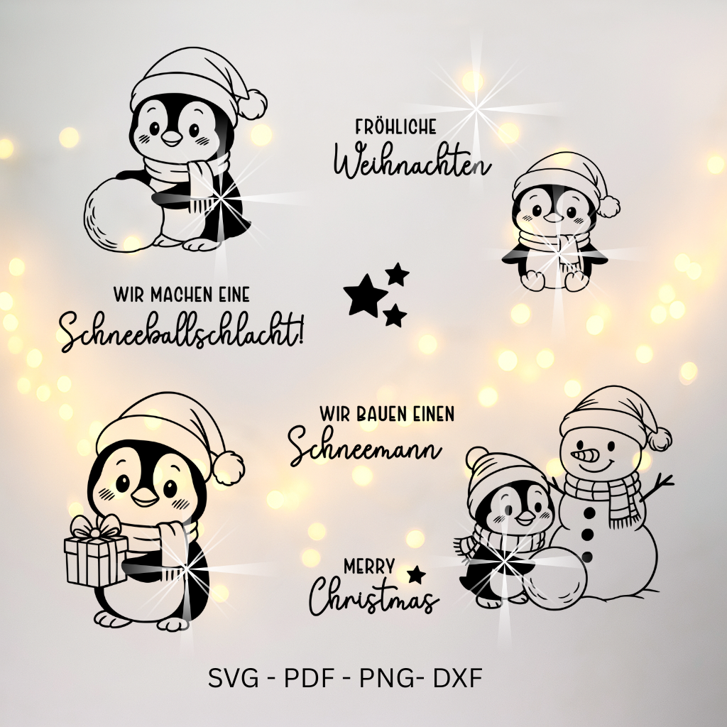 Pinguine - Laser- & Plotterdatei