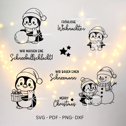 Pinguine - Laser- & Plotterdatei