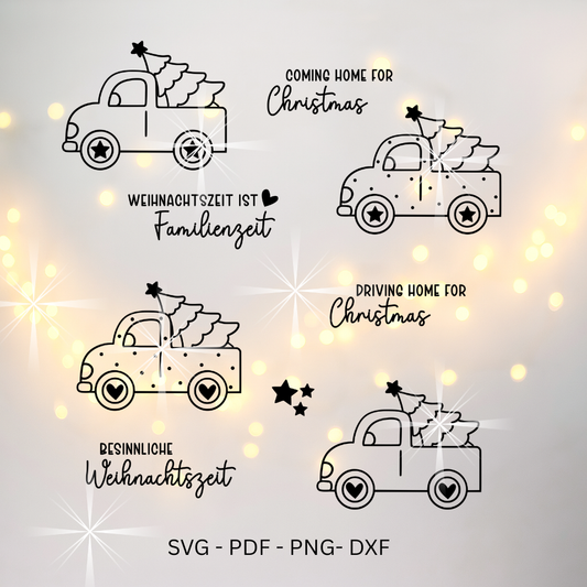 Weihnachtsauto - Laser- & Plotterdatei