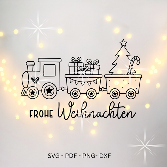 Weihnachtszug - Laser- & Plotterdatei