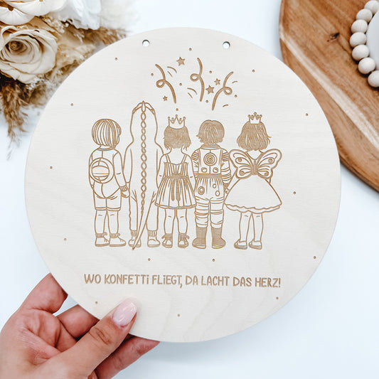 Schild Fasching, Karneval - Laserdatei