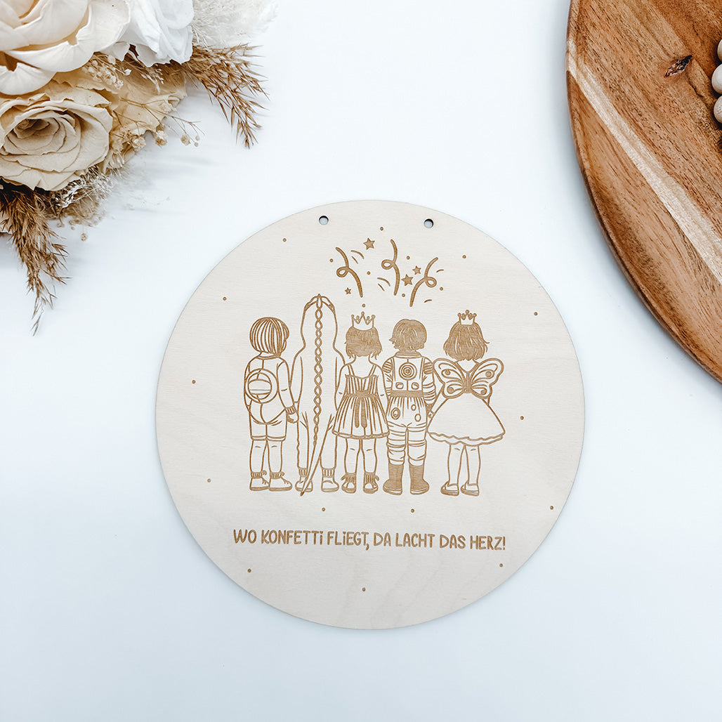 Schild Fasching, Karneval - Laserdatei