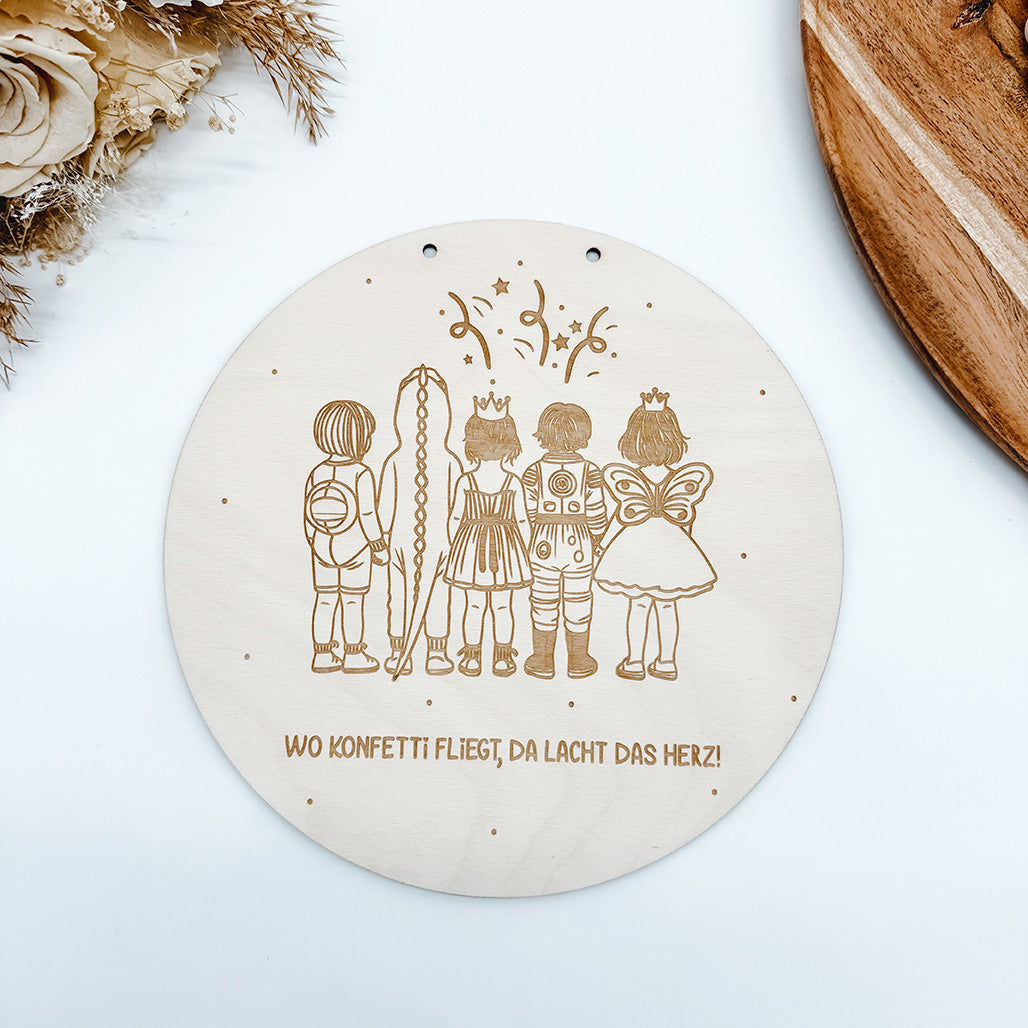 Schild Fasching, Karneval - Laserdatei