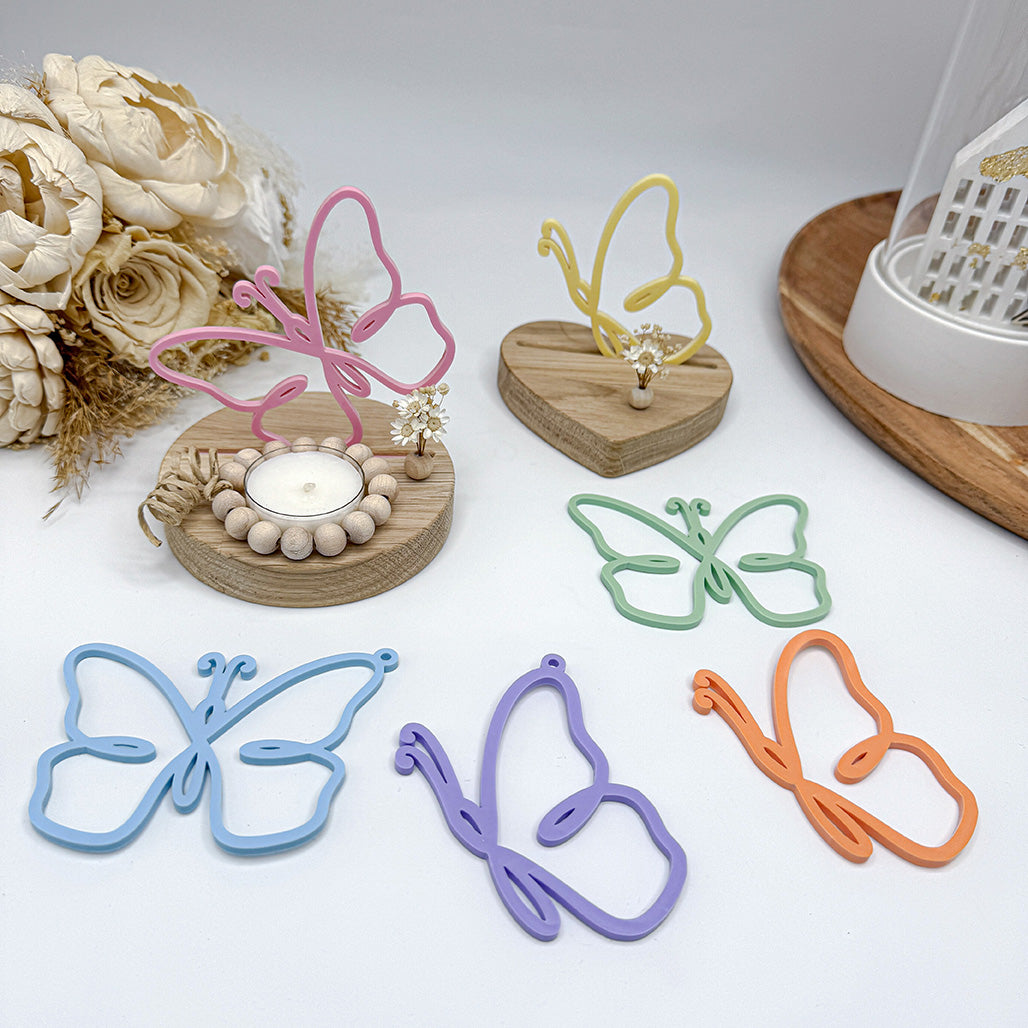 Schmetterlinge Anhaenger, Fruehlingsdeko, Fruehling, Ostern - Laserdatei