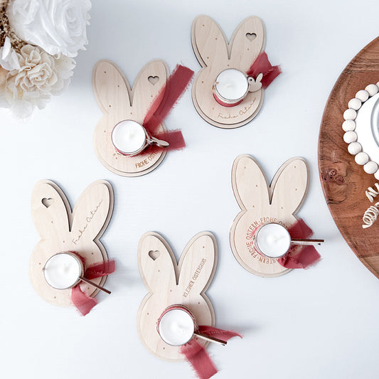 5 verschiedene Teelichthalter Ostern - Laserdatei