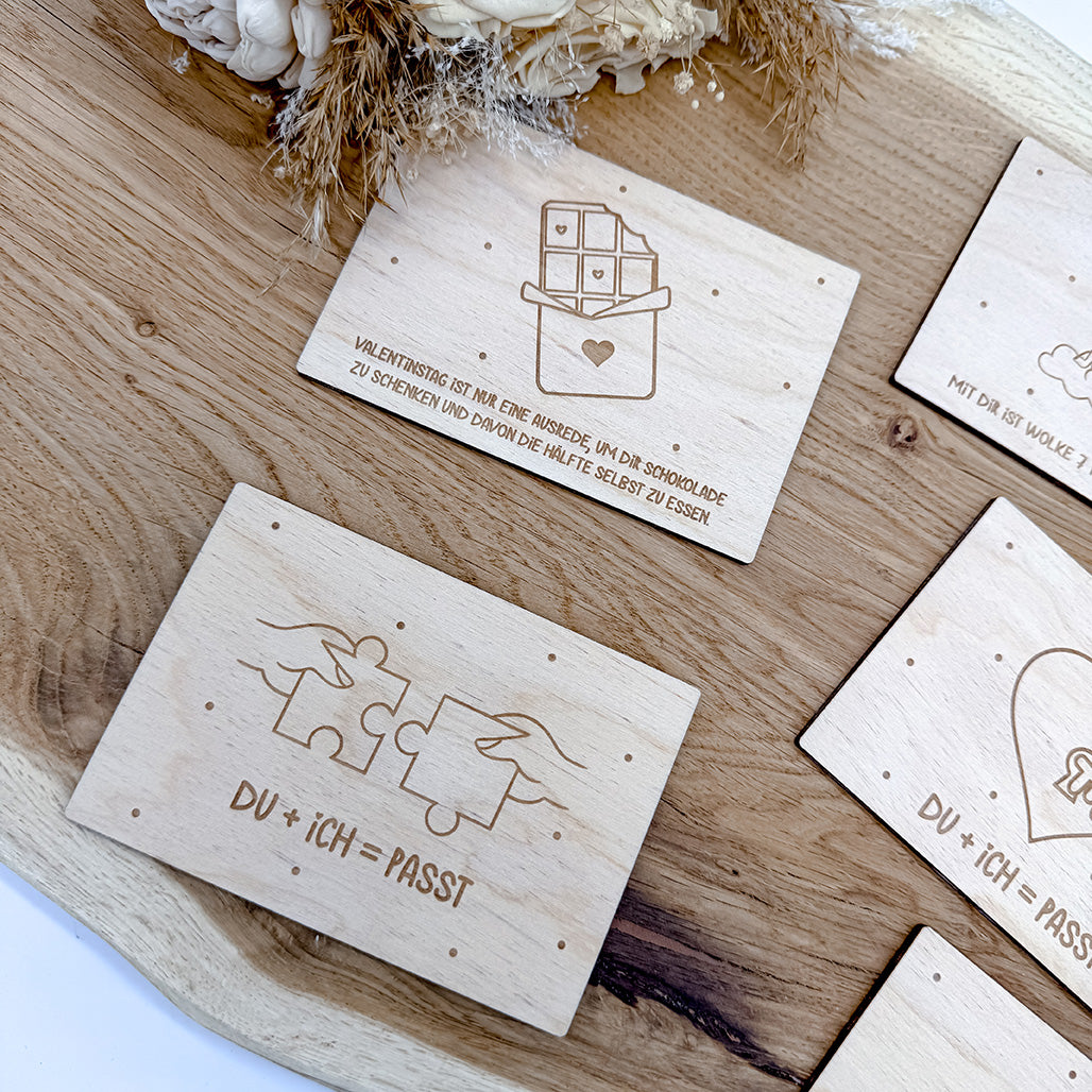 Karten für Valentinstag, Valentinstagskarten - Laserdatei