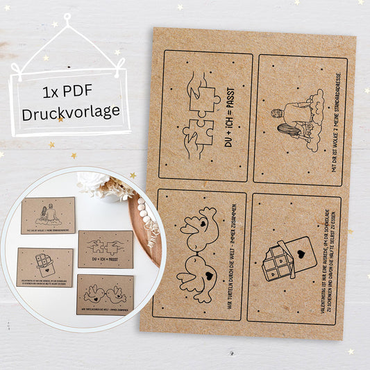 Druckvorlage Valentinstagskarten, Herzensmensch