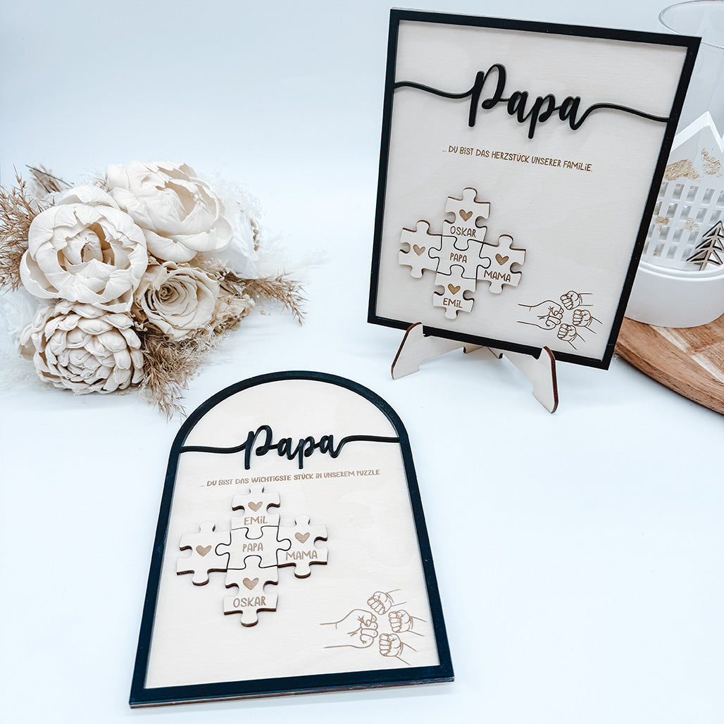 Vatertagsgeschenk, Papa Rahmen, Puzzle - Laserdatei