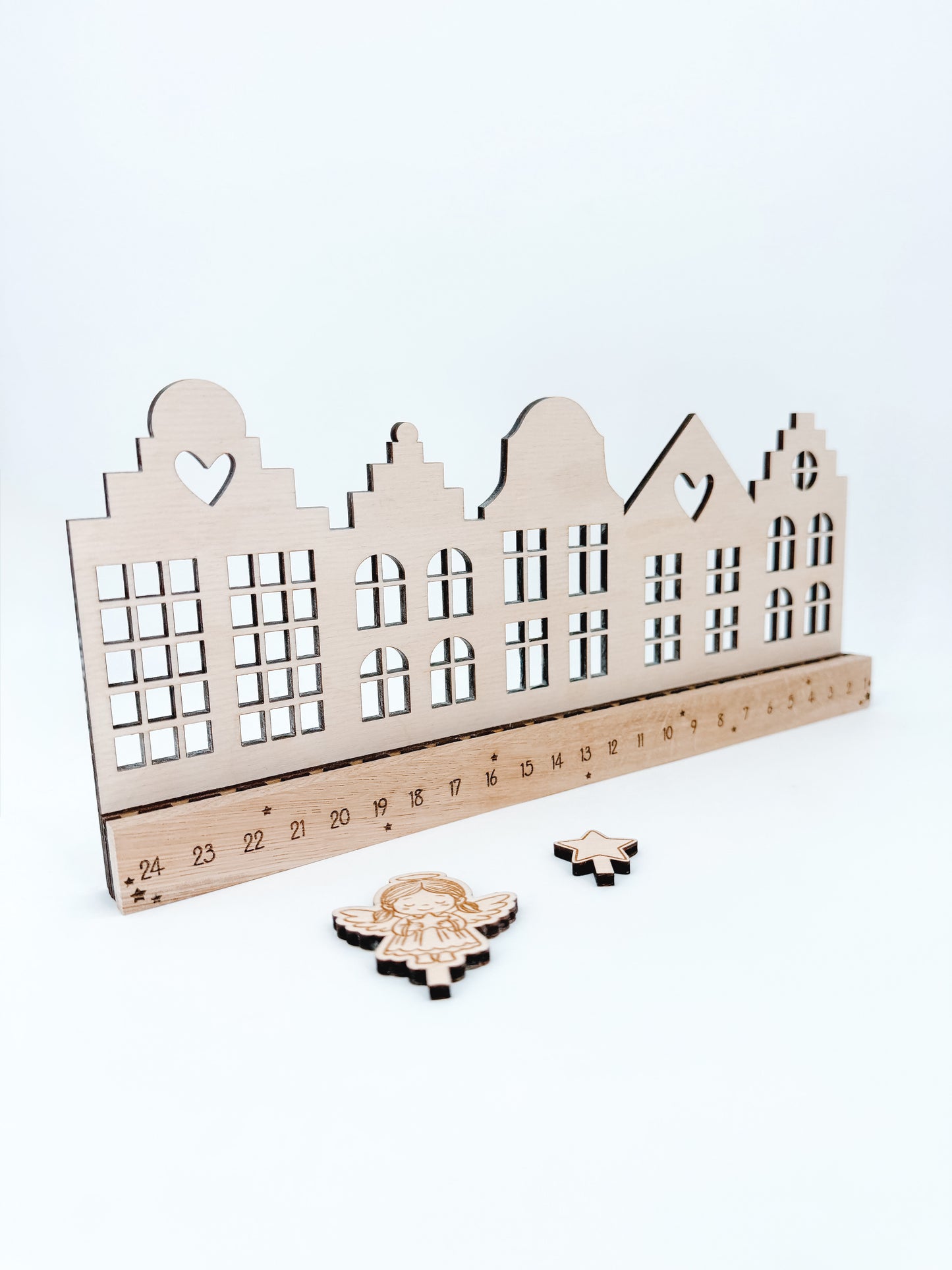 Countdown Häuser  Klötzchendatei - Laserdatei