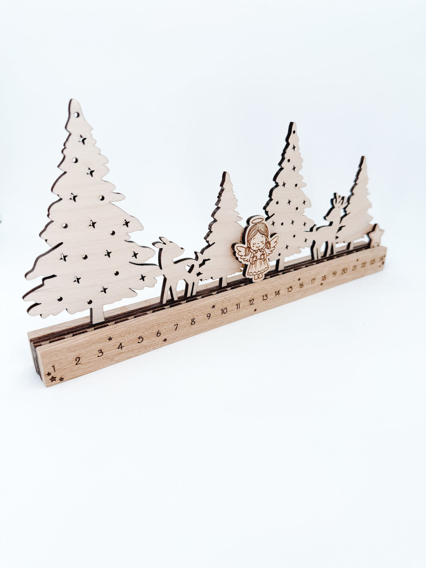 Countdown Rehe eine Reihe, Klötzchendatei - Laserdatei