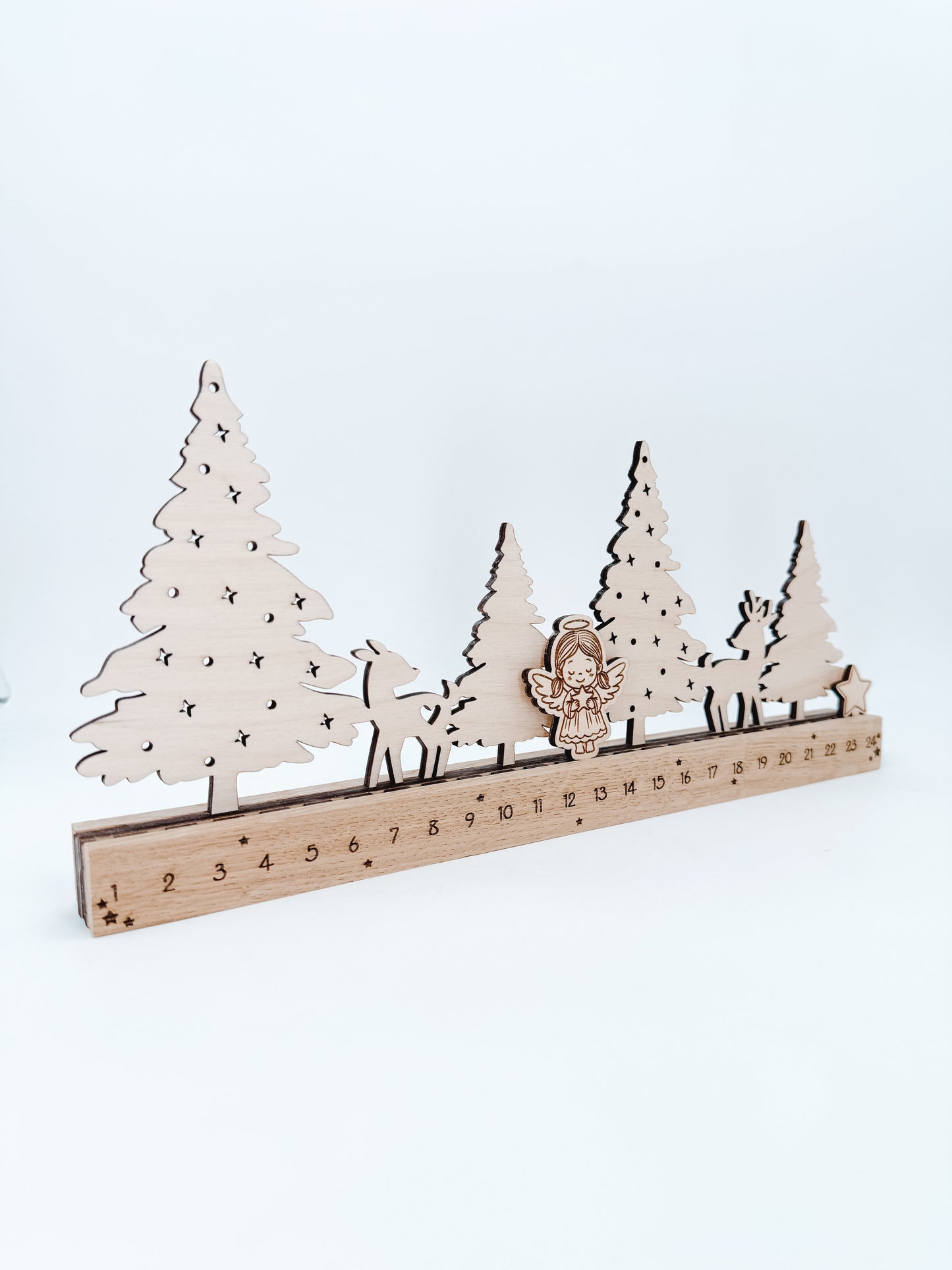 Countdown Rehe eine Reihe, Klötzchendatei - Laserdatei