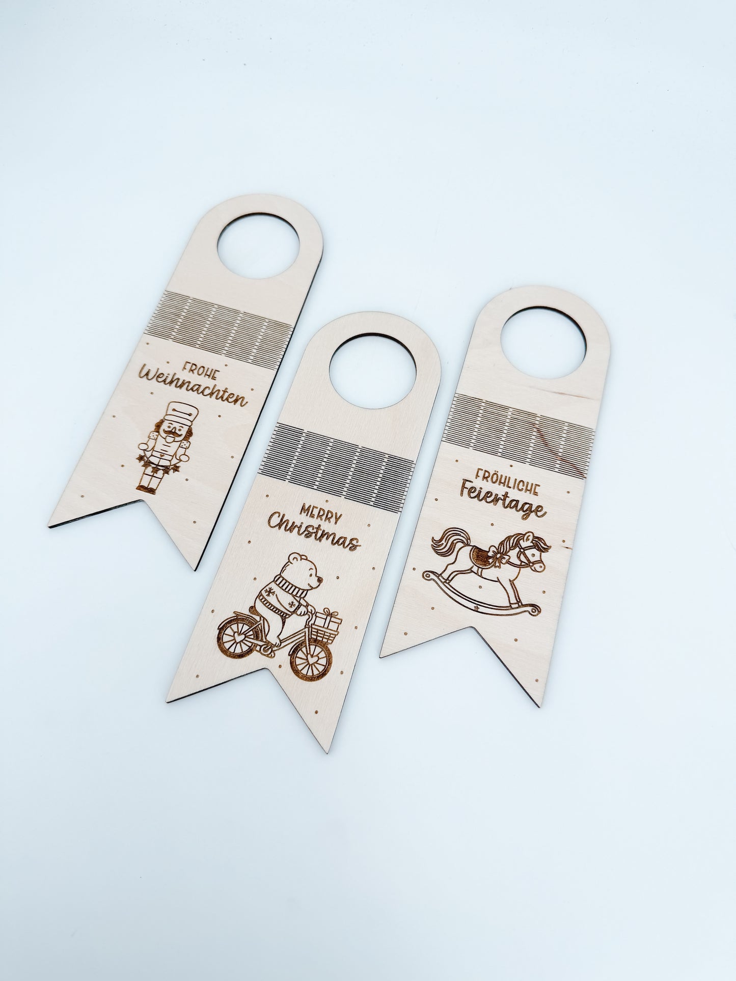 Flaschenhalter XMas Nussknacker, Pferd, Bär - Laserdatei