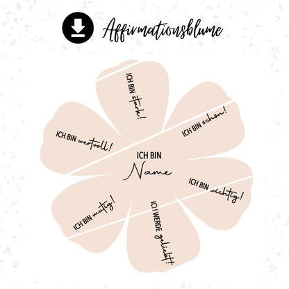 Affirmation Blume - digitale Datei