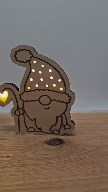 Lichter zum Hinstellen, Weihnachtslichter, Wichtel mit Licht - Laserdatei