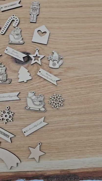 62 Anhänger und Streudeko Weihnachten - Digitale Datei