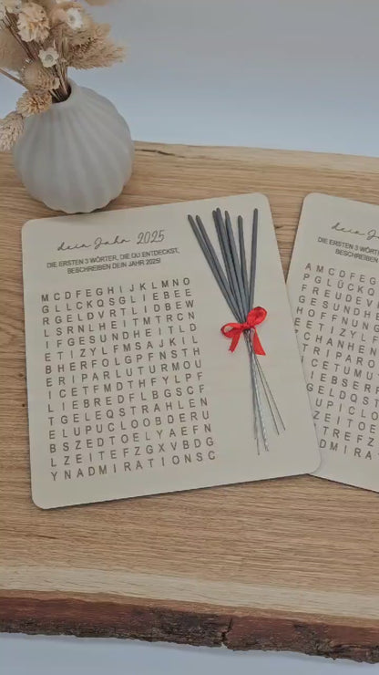 2 Kreuzworträtsel, Buchstabensalat, Mitbringsel Silvester - Laserdatei